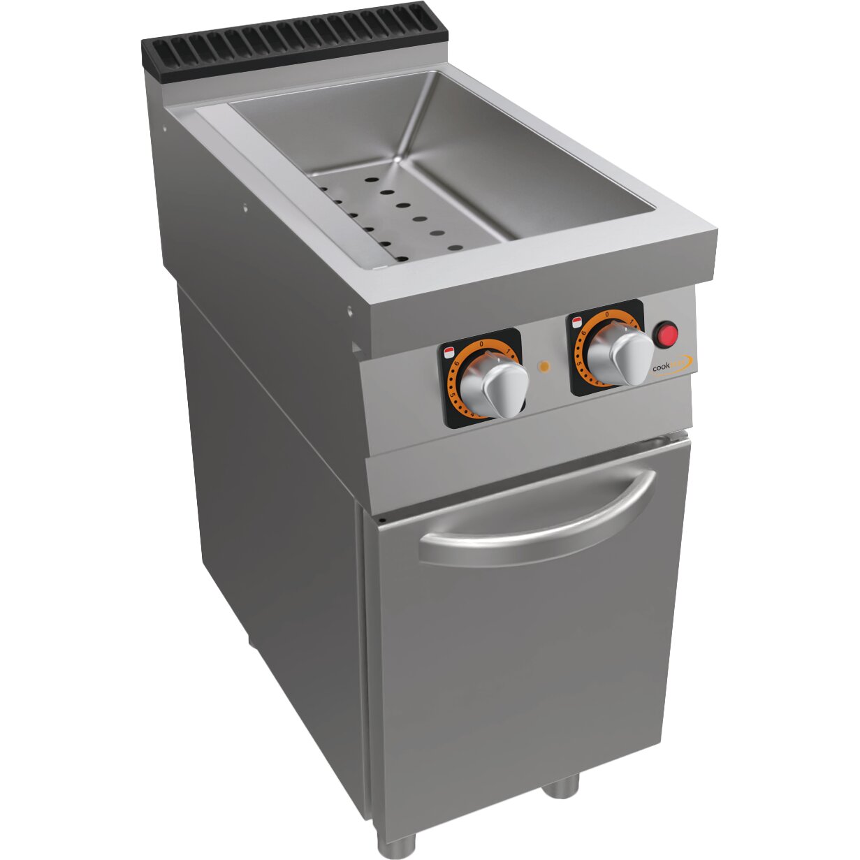 Elektro-Bain-Marie, 1 x GN 1/3 + 1 x GN 1/1, mit Unterbau mit Tür
