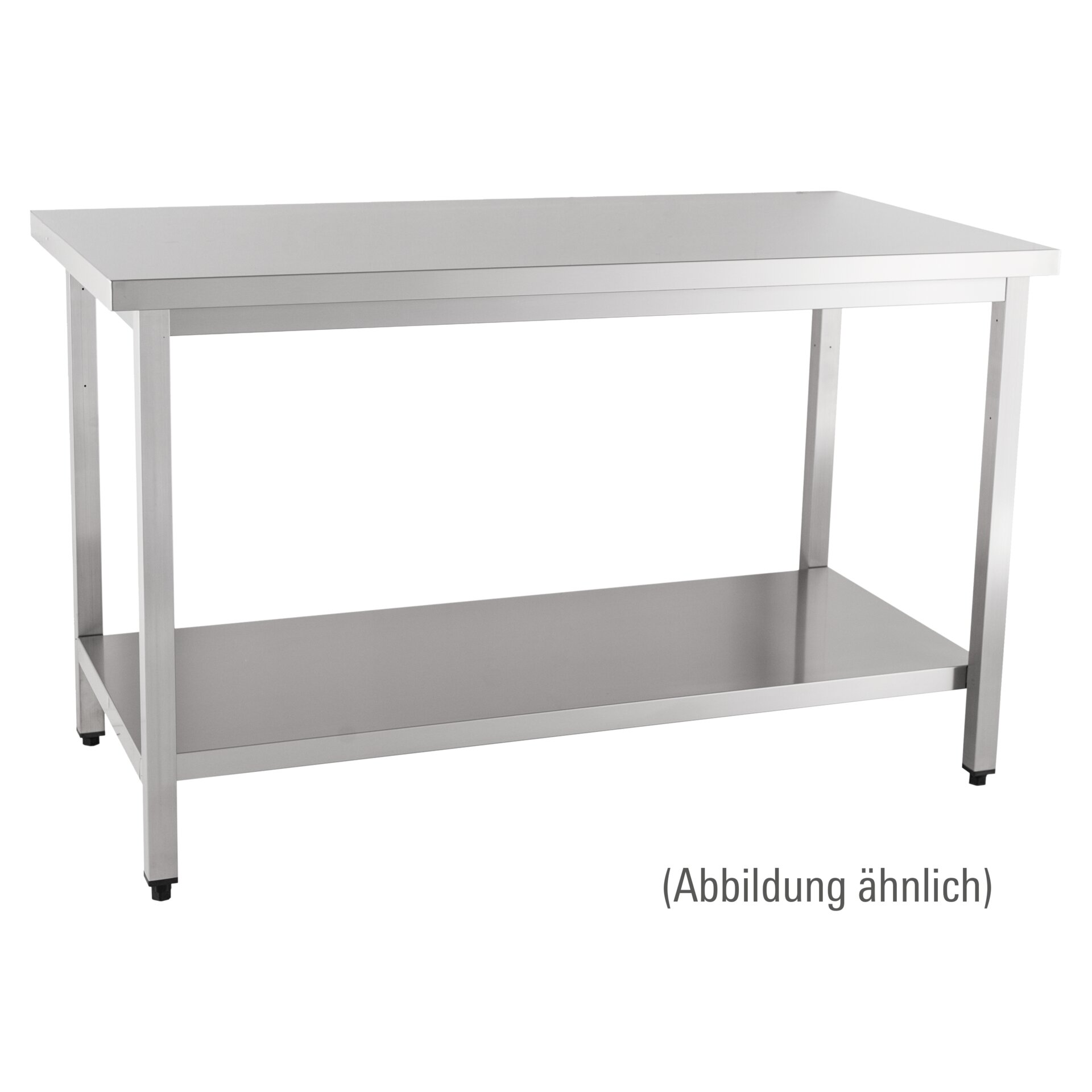 Arbeitstisch fertig montiert mit Boden ohne Aufkantung 1600 x 600 x 850 mm