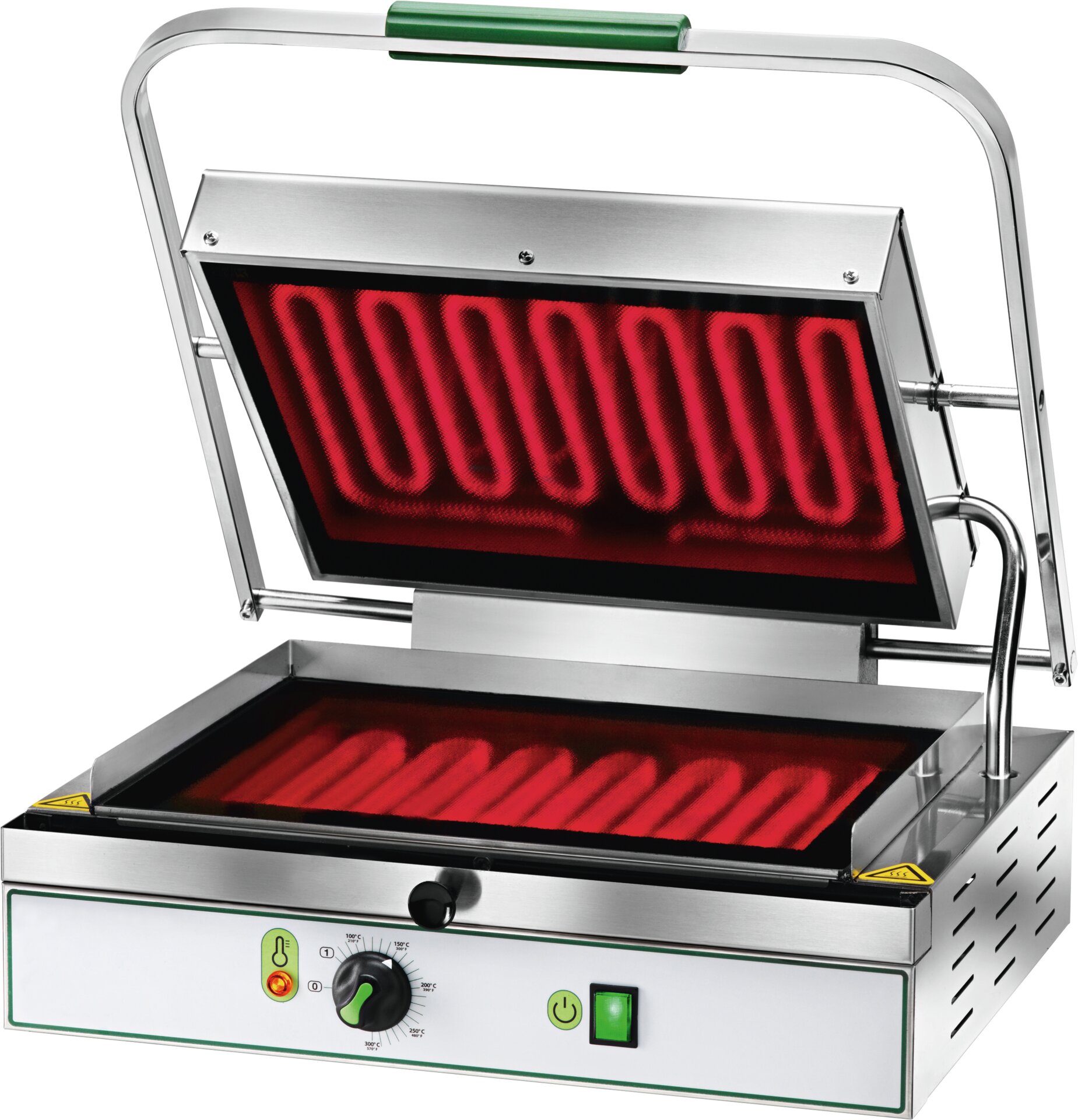 Glaskeramik-Kontaktgrill, oben + unten glatt