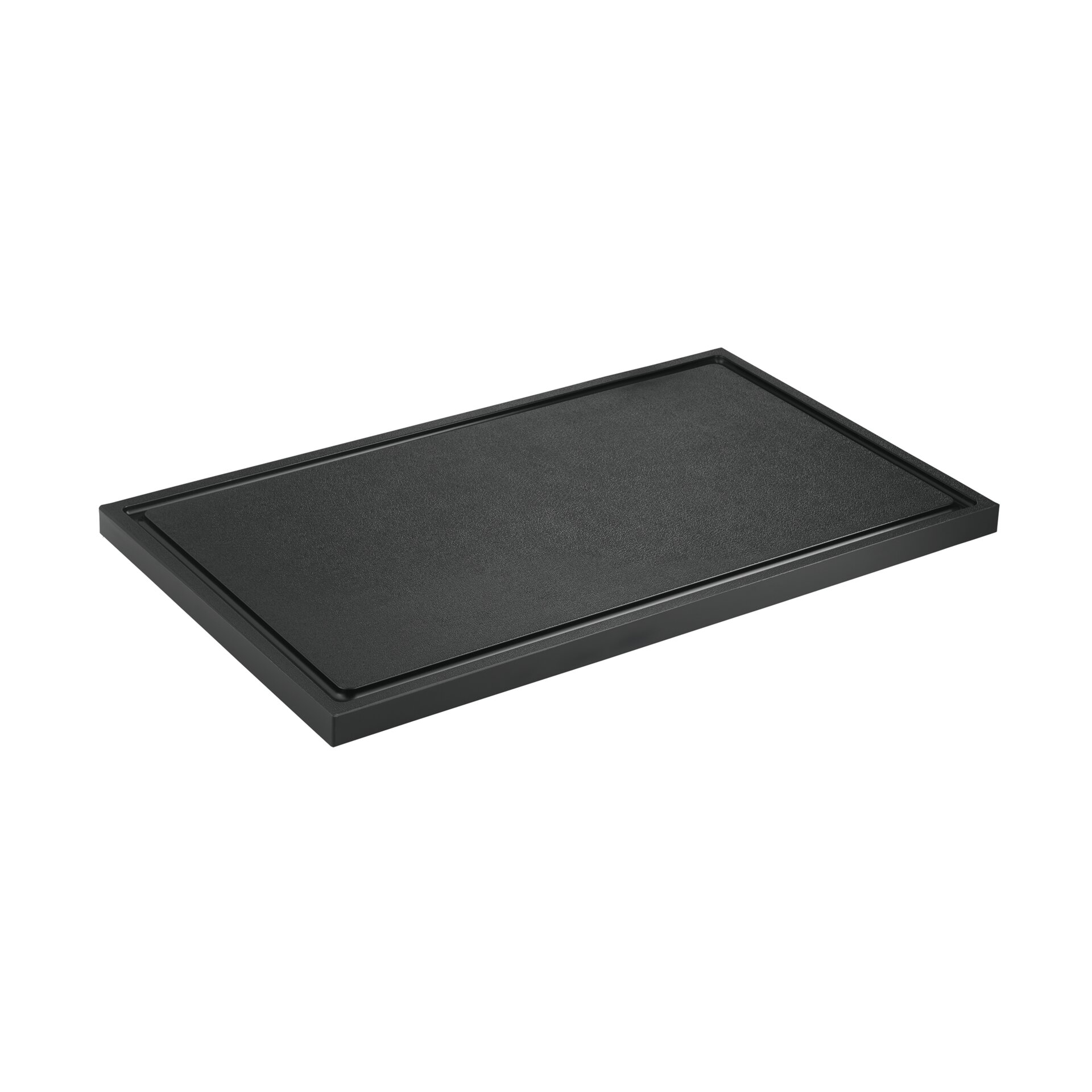  Schneidbrett mit Saftrille 488 x 290 mm schwarz