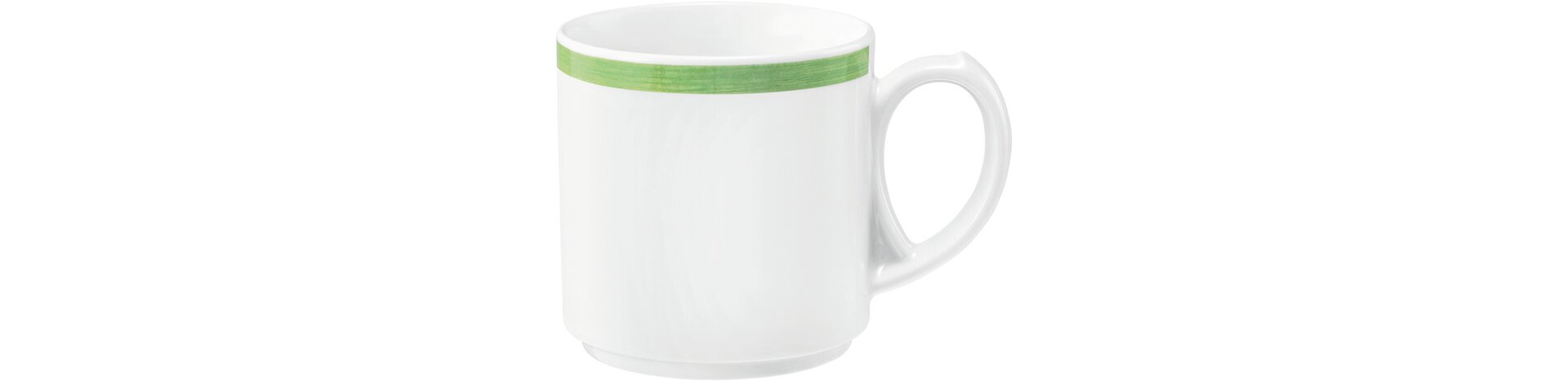 Community, Becher mit Henkel ø 79 mm / 0,28 l Pinselband grün